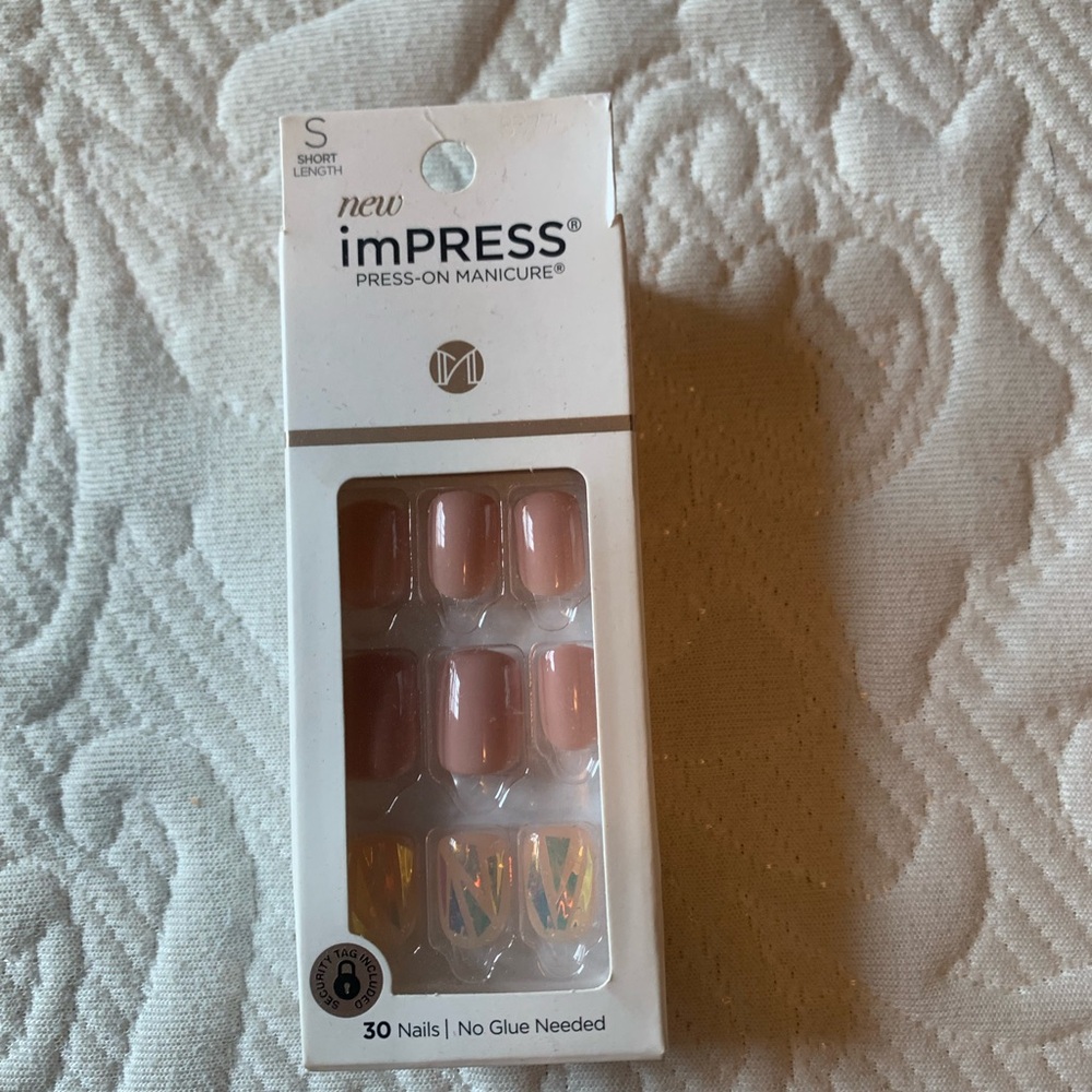 imPRESS Nude and Holographic Press-On Nails
